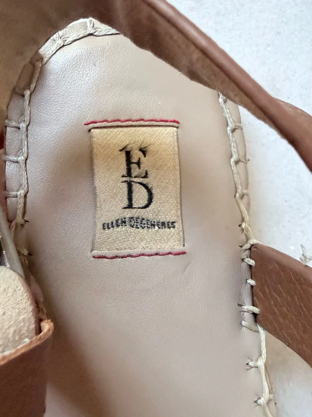 Women’s Beige Espadrille Slingback Sandal LOVE on top